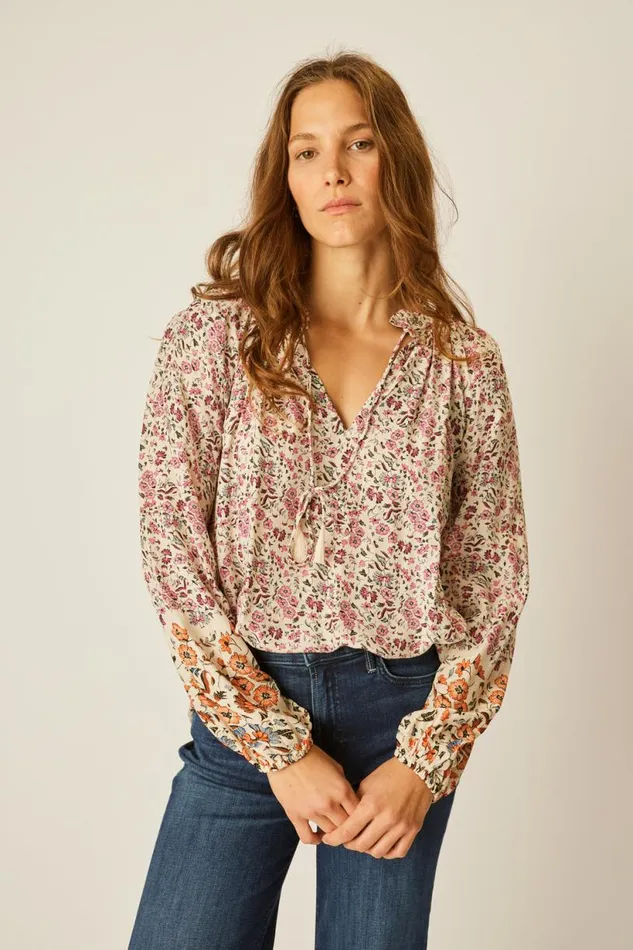 Natalie Martin PENNY BLOUSE Petite Fleur Rose Shop Tops