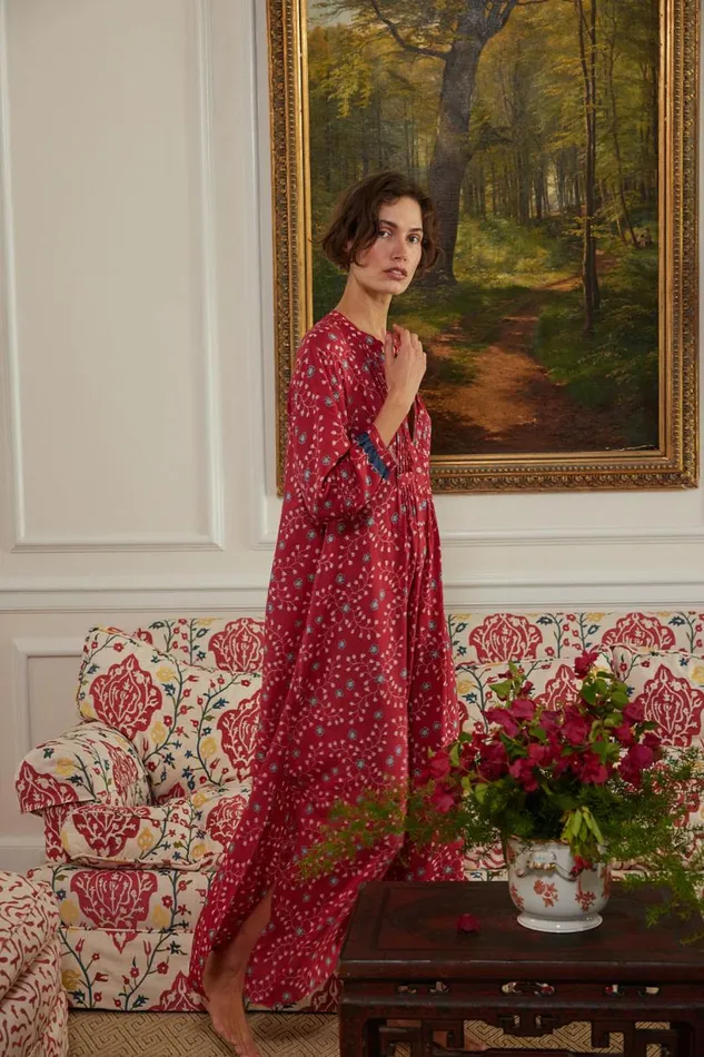 Natalie Martin SAMMIE MAXI Pinwheel Barn Red Shop Dresses