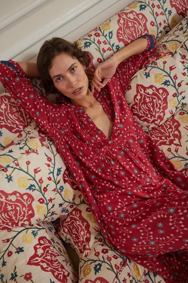 Natalie Martin SAMMIE MAXI Pinwheel Barn Red Shop Dresses