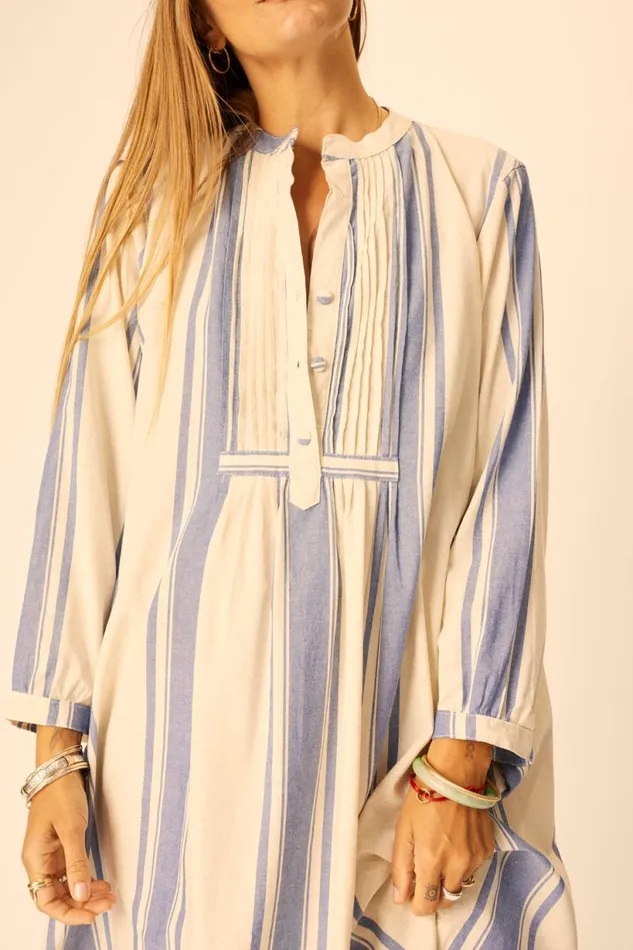 Natalie Martin SAMMIE SHORT DRESS French Stripe Blue Shop Dresses