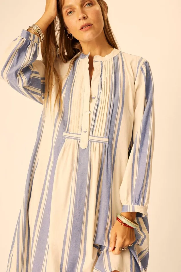 Natalie Martin SAMMIE SHORT DRESS French Stripe Blue Shop Dresses