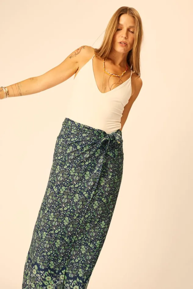 Natalie Martin SARONGSCARF Petite Fleur Marine Shop Bottoms