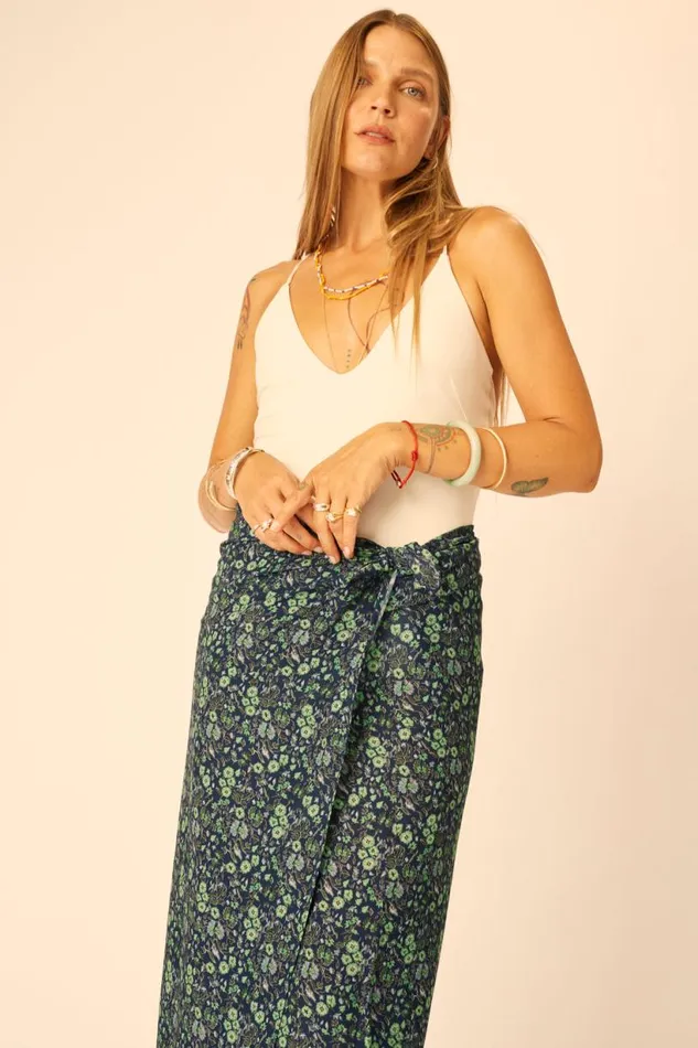 Natalie Martin SARONGSCARF Petite Fleur Marine Shop Bottoms