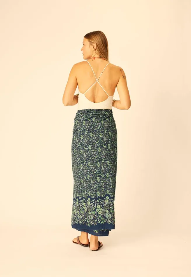 Natalie Martin SARONGSCARF Petite Fleur Marine Shop Bottoms