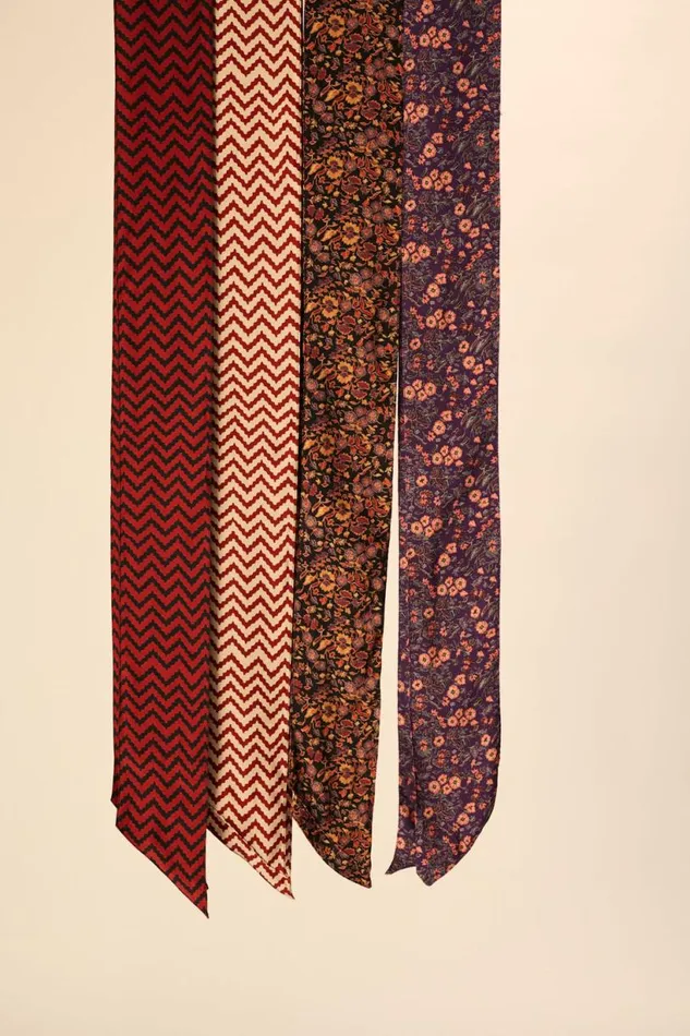 Natalie Martin SASH BELT Petite Fleur Aubergine Shop Accessories