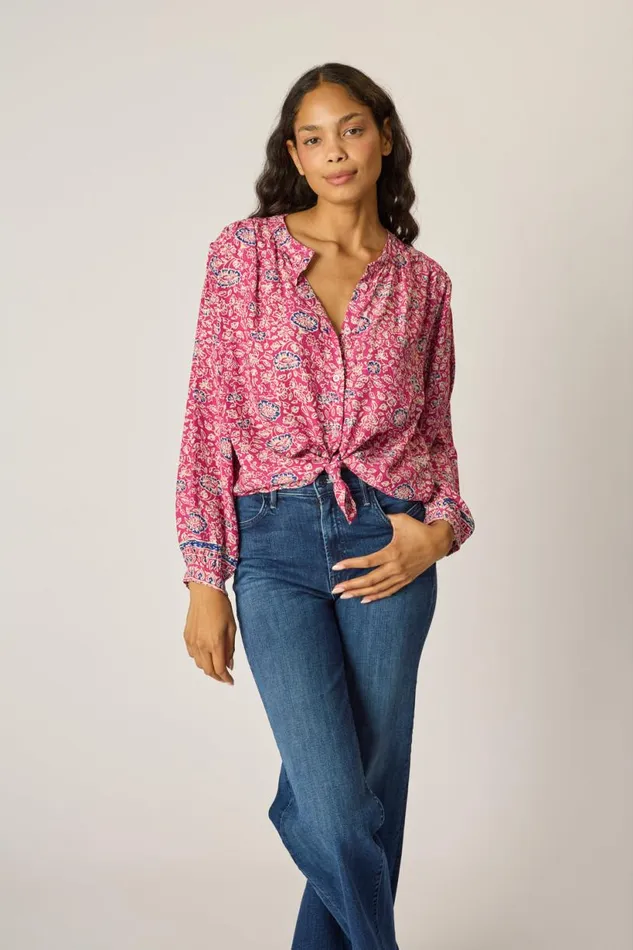 Natalie Martin TOLAN SHIRT Floral Lavender Shop Tops