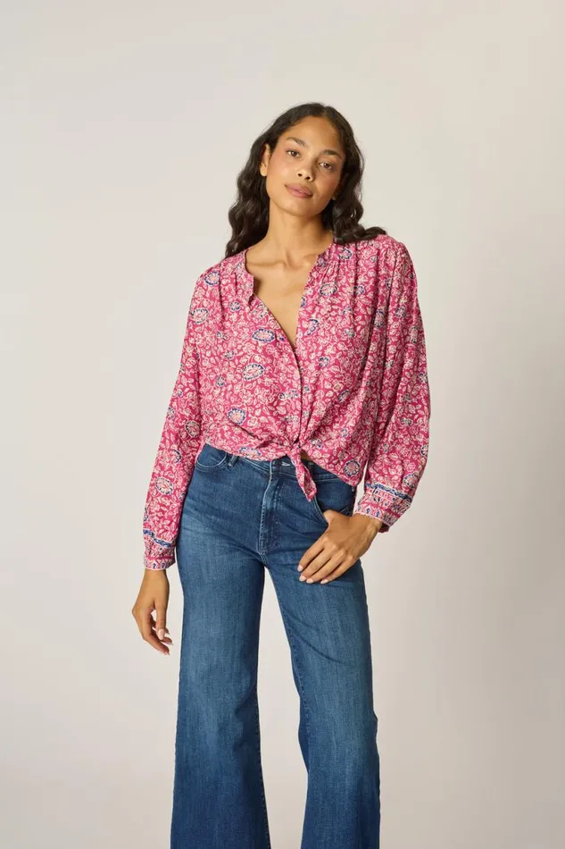 Natalie Martin TOLAN SHIRT Floral Lavender Shop Tops