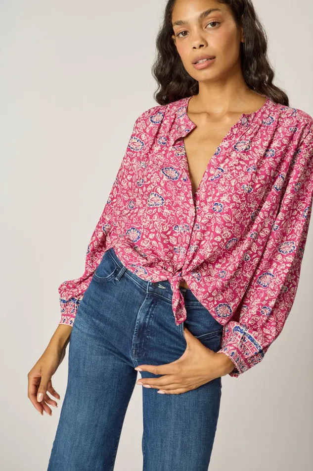 Natalie Martin TOLAN SHIRT Floral Lavender Shop Tops