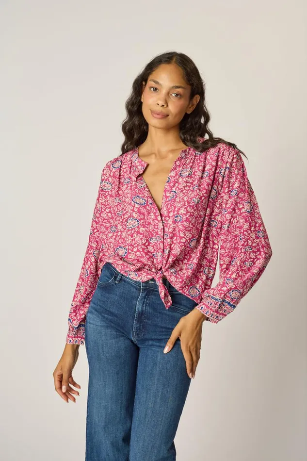 Natalie Martin TOLAN SHIRT Floral Lavender Shop Tops