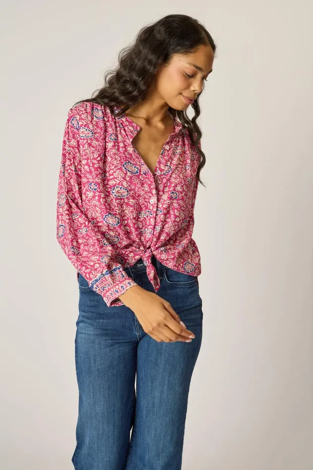 Natalie Martin TOLAN SHIRT Floral Lavender Shop Tops