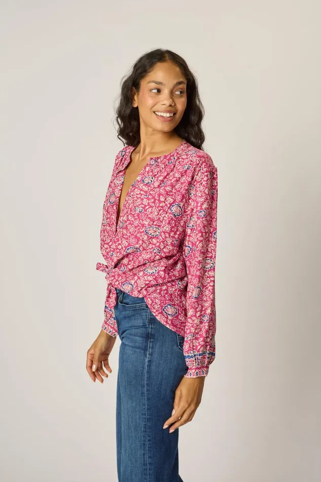 Natalie Martin TOLAN SHIRT Floral Lavender Shop Tops