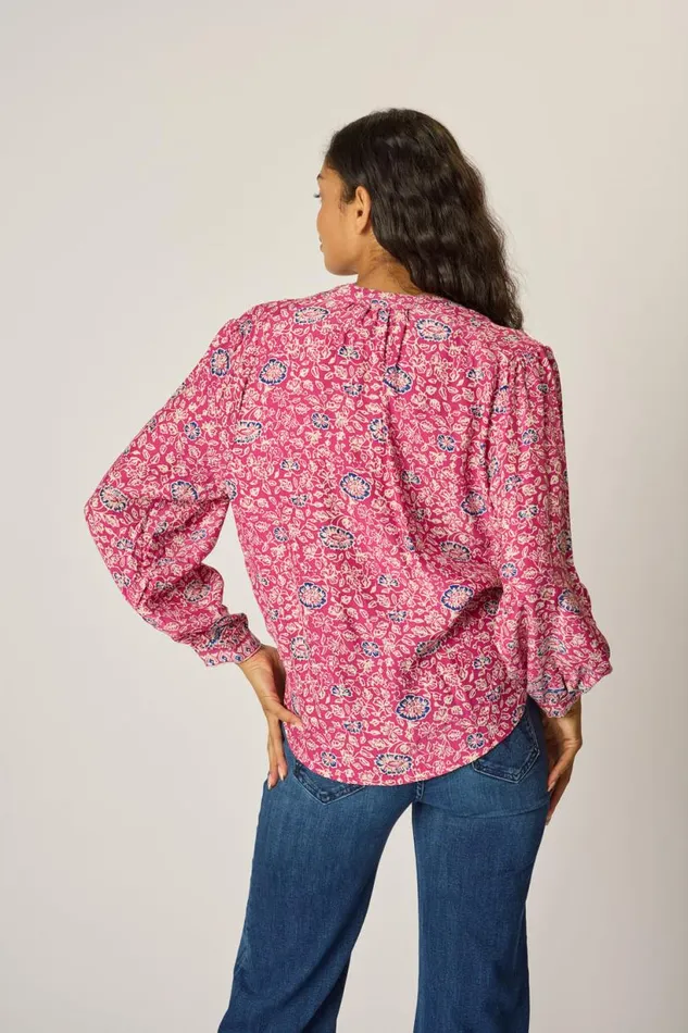 Natalie Martin TOLAN SHIRT Floral Lavender Shop Tops