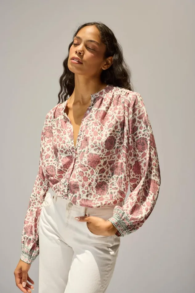 Natalie Martin TOLAN SHIRT Geranium Fig Shop Tops