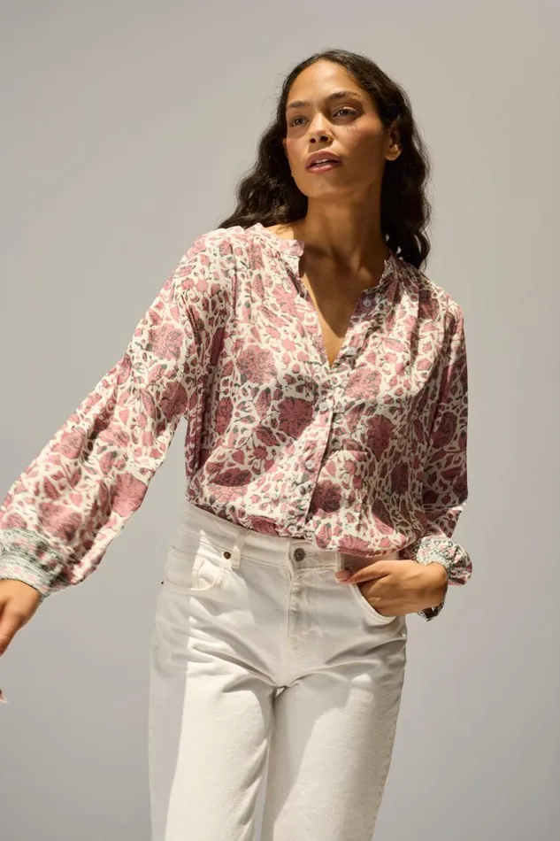 Natalie Martin TOLAN SHIRT Geranium Fig Shop Tops
