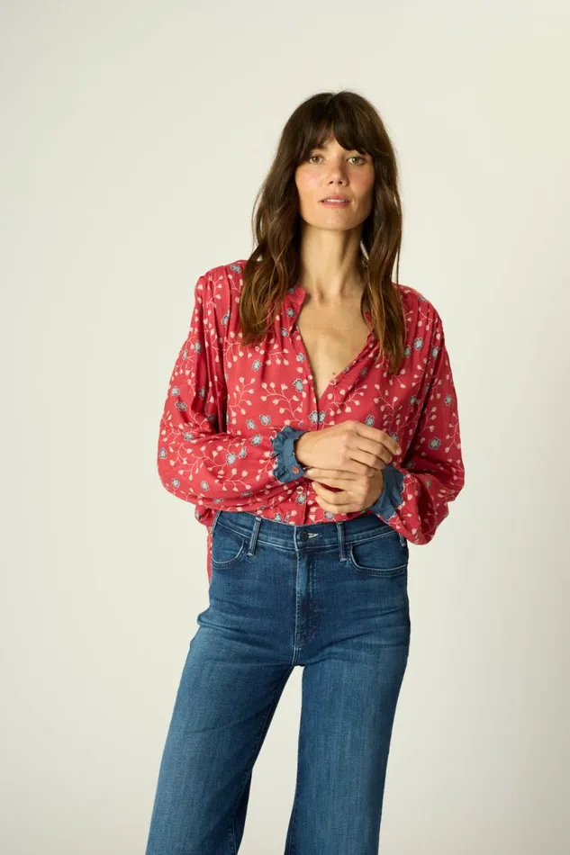 Natalie Martin TOLAN SHIRT Pinwheel Barn Red Shop Tops