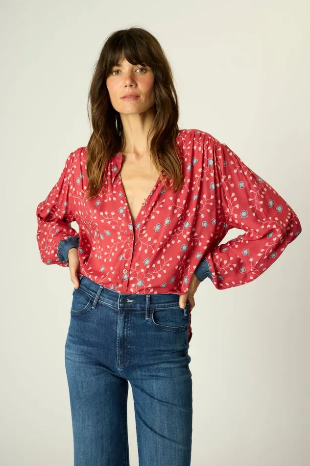 Natalie Martin TOLAN SHIRT Pinwheel Barn Red Shop Tops