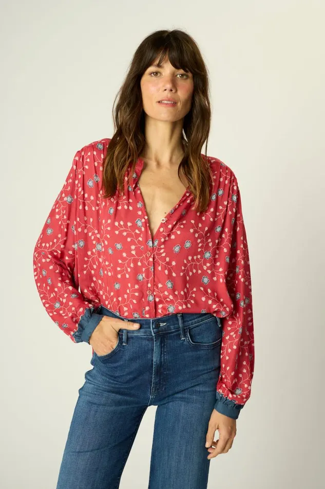 Natalie Martin TOLAN SHIRT Pinwheel Barn Red Shop Tops