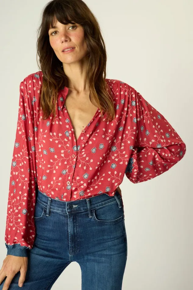 Natalie Martin TOLAN SHIRT Pinwheel Barn Red Shop Tops