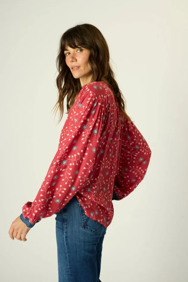 Natalie Martin TOLAN SHIRT Pinwheel Barn Red Shop Tops