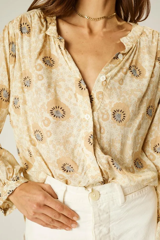 Natalie Martin TOLAN SHIRT Vintage Flowers Sand Shop Tops