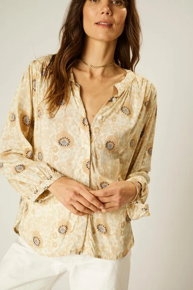 Natalie Martin TOLAN SHIRT Vintage Flowers Sand Shop Tops