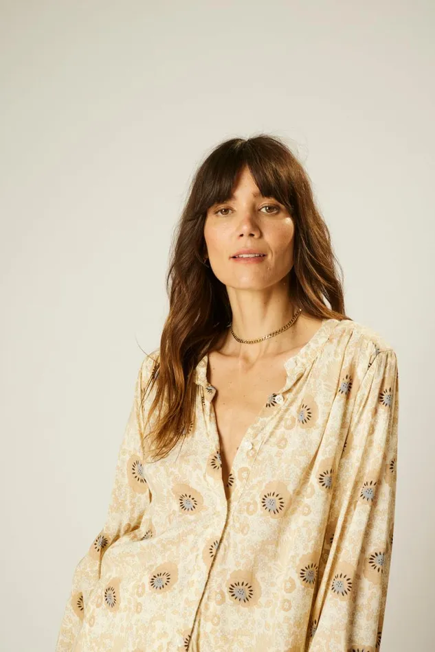 Natalie Martin TOLAN SHIRT Vintage Flowers Sand Shop Tops