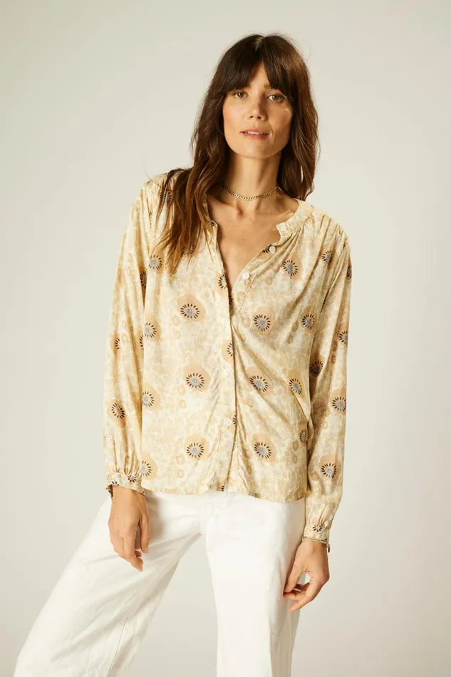 Natalie Martin TOLAN SHIRT Vintage Flowers Sand Shop Tops