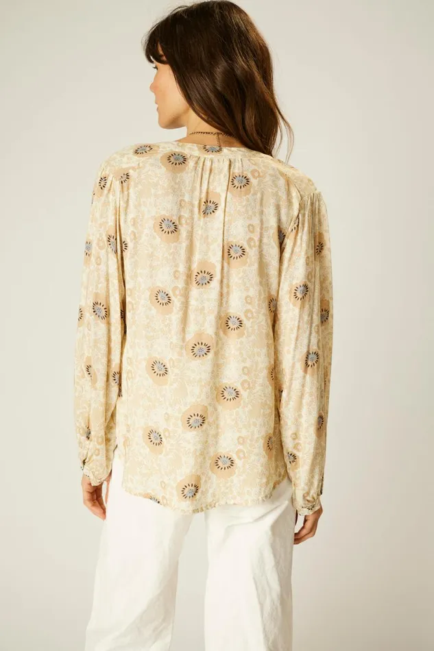 Natalie Martin TOLAN SHIRT Vintage Flowers Sand Shop Tops