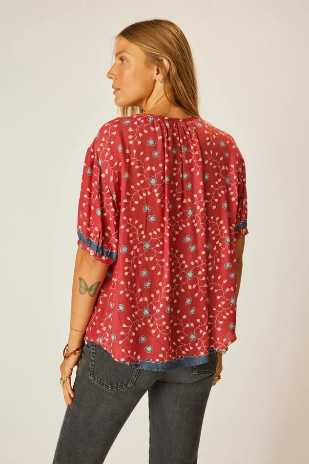 Natalie Martin VIOLET TOP Pinwheel Barn Red Shop Tops