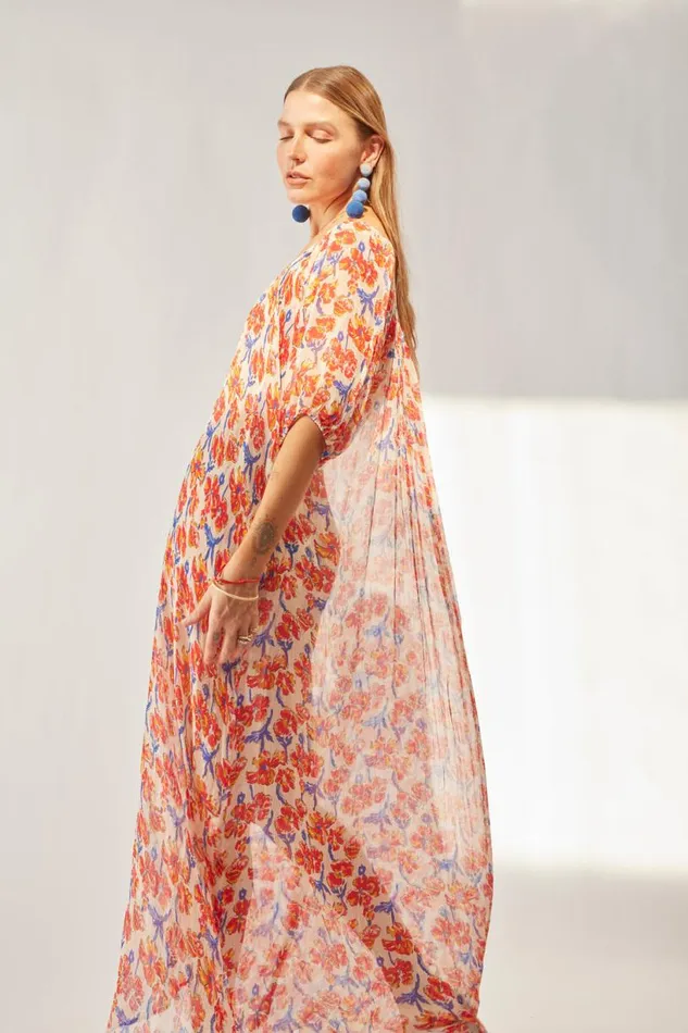 Natalie Martin VIVI DRESS Chiffon Watercolor Clemen Shop Dresses