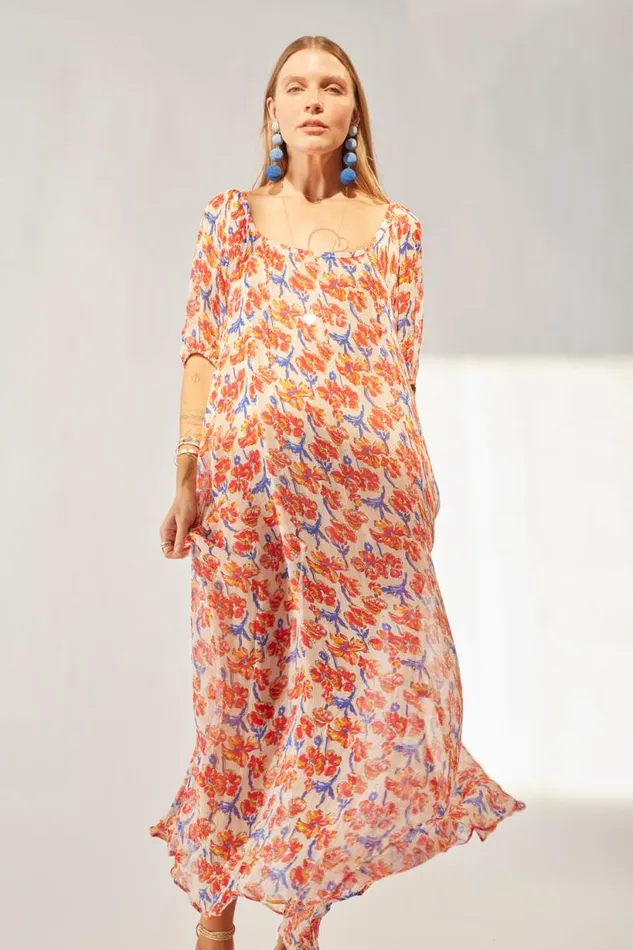 Natalie Martin VIVI DRESS Chiffon Watercolor Clemen Shop Dresses