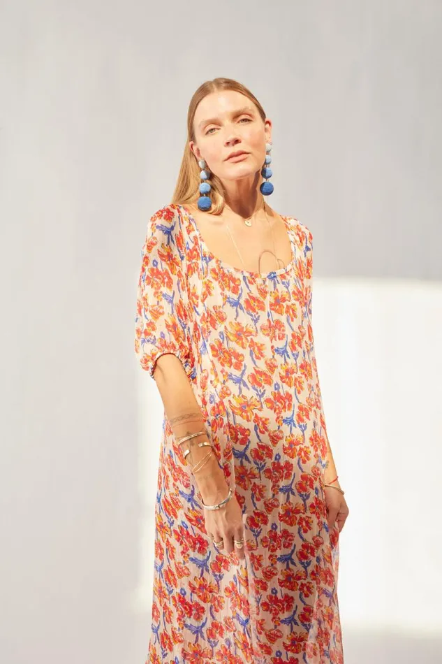 Natalie Martin VIVI DRESS Chiffon Watercolor Clemen Shop Dresses