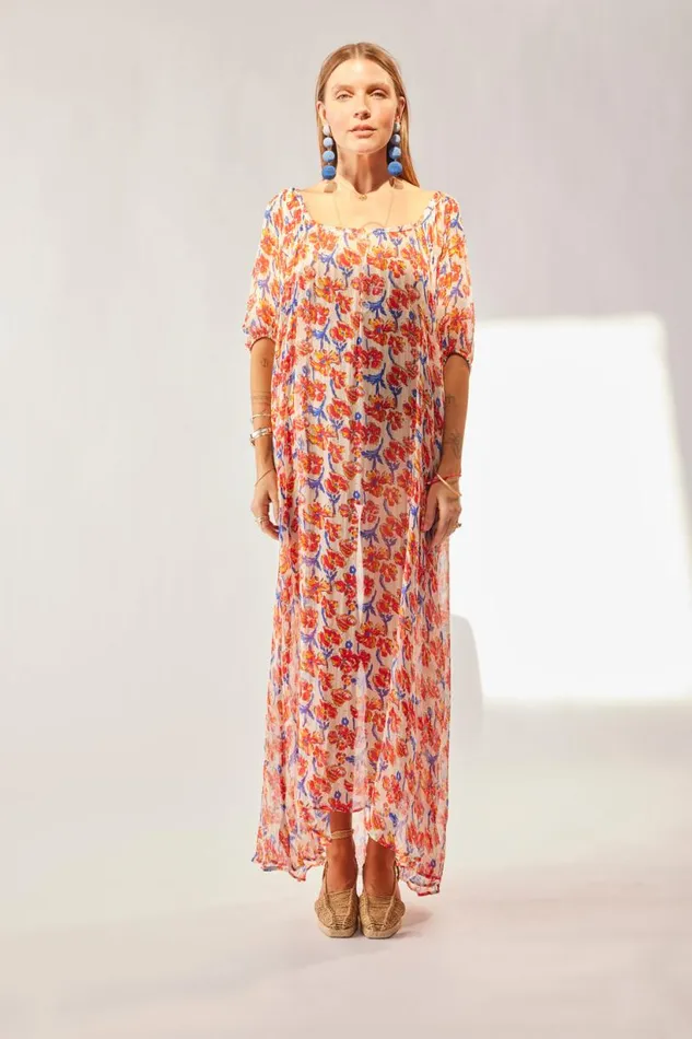 Natalie Martin VIVI DRESS Chiffon Watercolor Clemen Shop Dresses