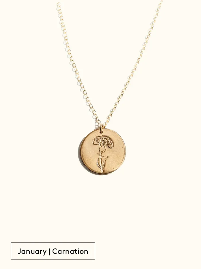 Necklaces Able Women Bloom Birth Month Necklace 14k Goldfilled