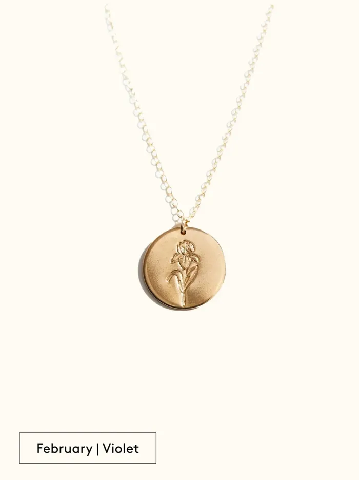 Necklaces Able Women Bloom Birth Month Necklace 14k Goldfilled