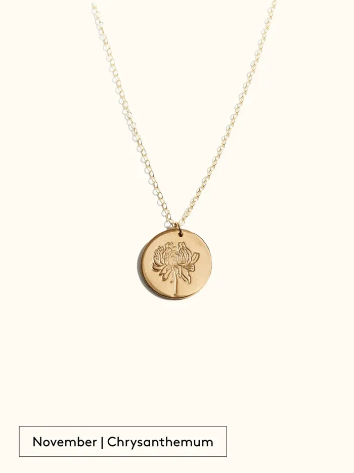 Necklaces Able Women Bloom Birth Month Necklace 14k Goldfilled