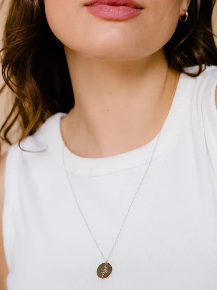 Necklaces Able Women Bloom Birth Month Necklace 14k Goldfilled