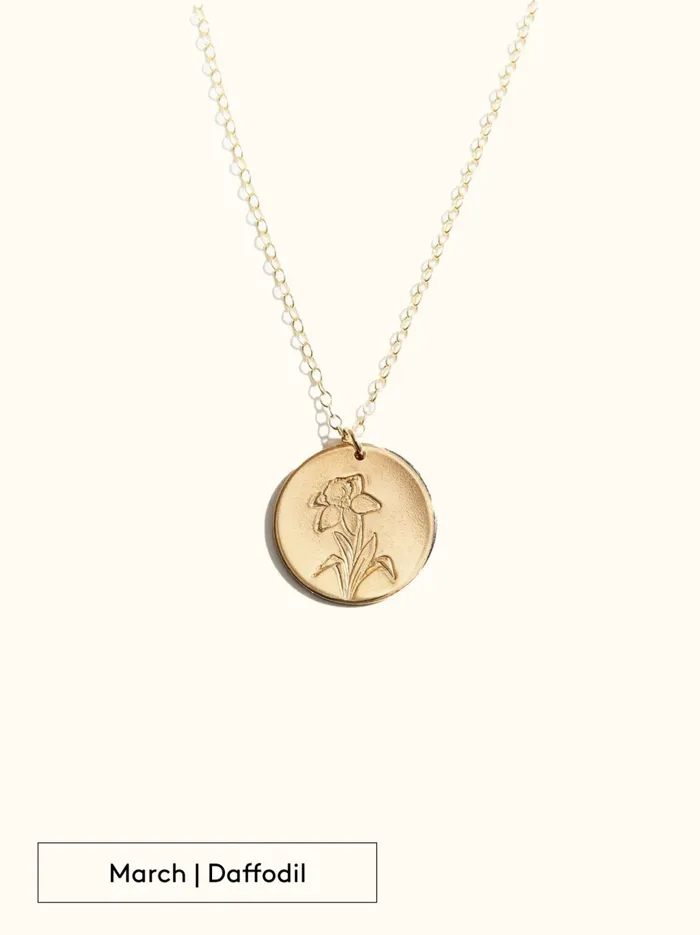 Necklaces Able Women Bloom Birth Month Necklace 14k Goldfilled
