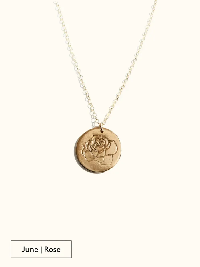 Necklaces Able Women Bloom Birth Month Necklace 14k Goldfilled