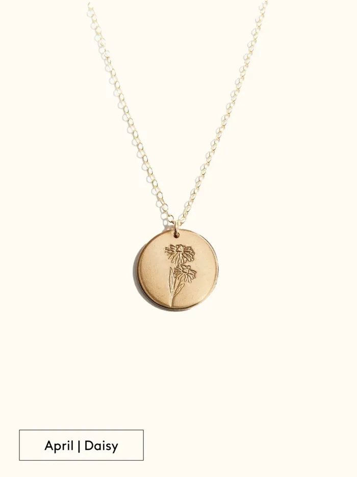 Necklaces Able Women Bloom Birth Month Necklace 14k Goldfilled