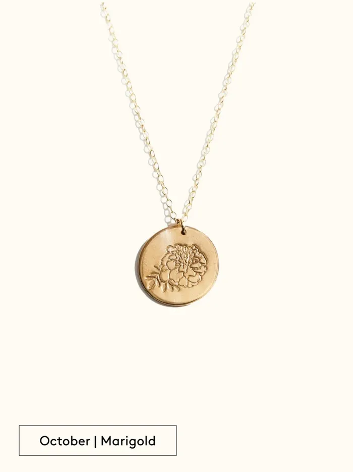 Necklaces Able Women Bloom Birth Month Necklace 14k Goldfilled