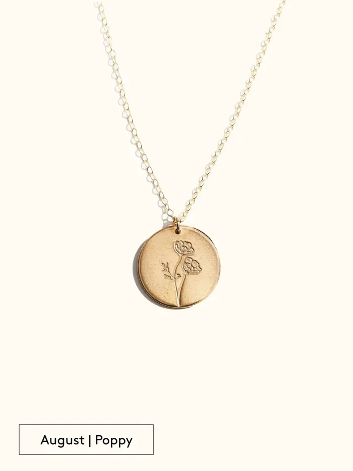 Necklaces Able Women Bloom Birth Month Necklace 14k Goldfilled