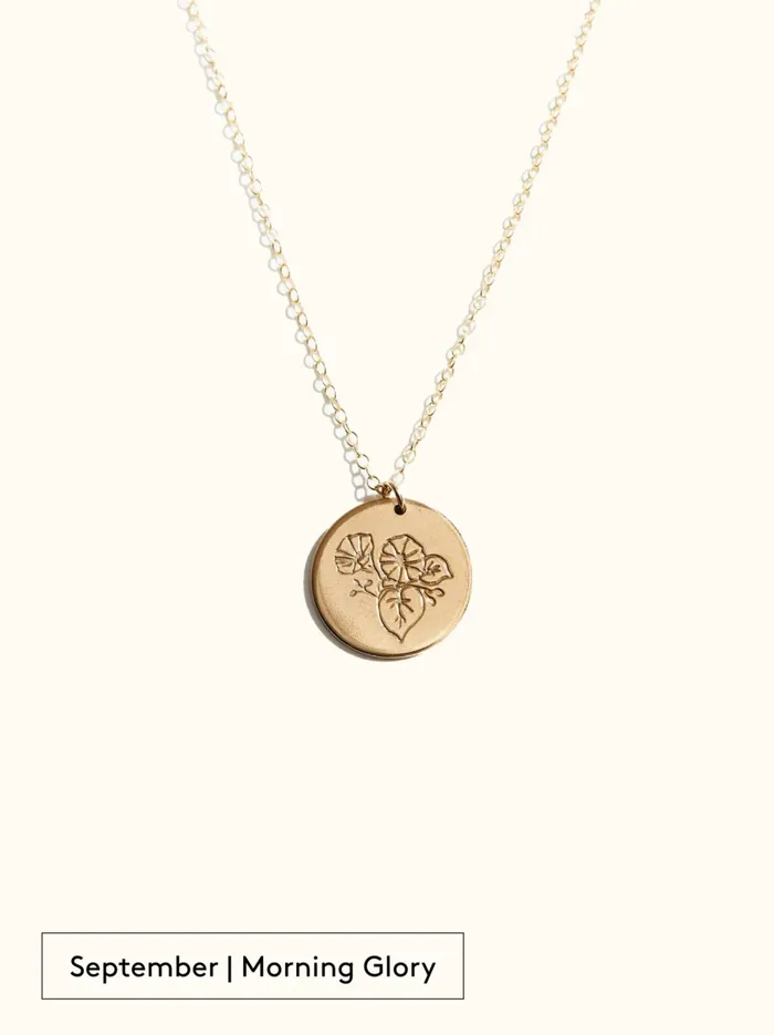 Necklaces Able Women Bloom Birth Month Necklace 14k Goldfilled