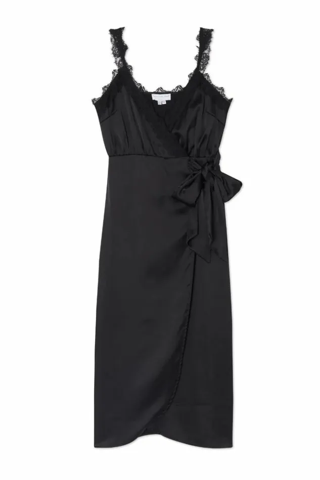 Never Fully Dressed Black Meela Lace Trim Dress Women Summer Somewhere