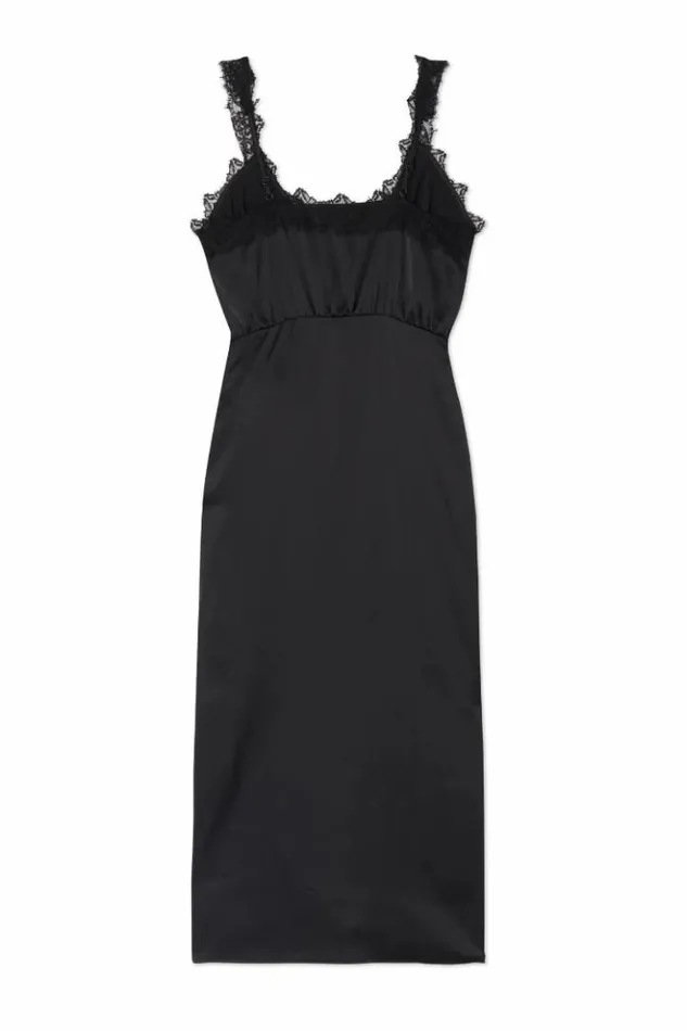 Never Fully Dressed Black Meela Lace Trim Dress Women Summer Somewhere
