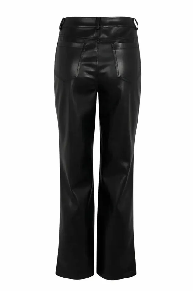 Never Fully Dressed Black Vegan Leather Trousers Women Trousers and Shorts