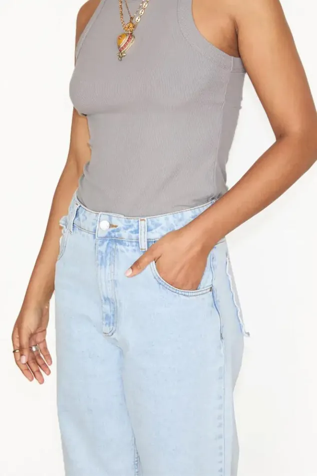 Never Fully Dressed Blue Scallop Detail Jeans Petite Women Trousers and Shorts