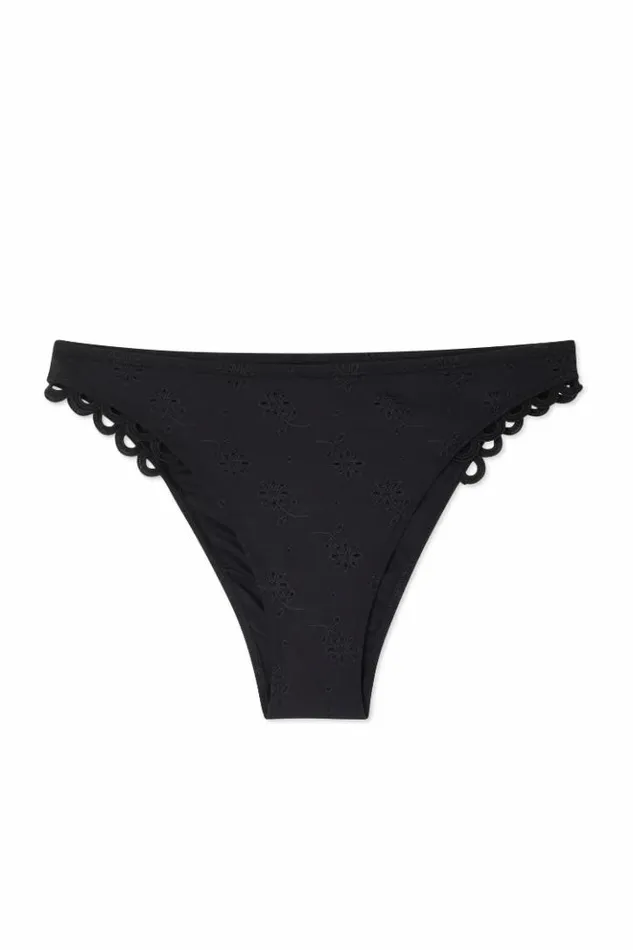 Never Fully Dressed Broderie Black Bikini Brief Women Swim