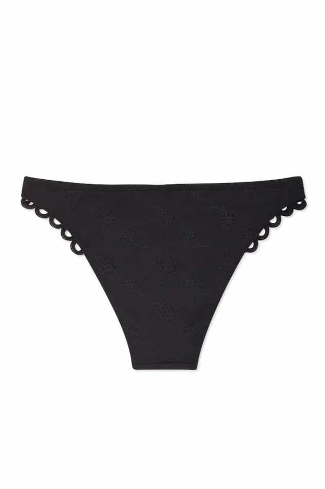 Never Fully Dressed Broderie Black Bikini Brief Women Swim