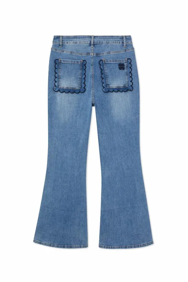 Never Fully Dressed Denim Flare Scallop Jean Petite Women Petite